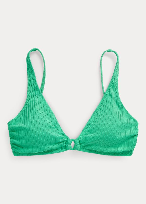 Top Bikini Polo Ralph Lauren Mujer Verdes - O-Ring Bralette - MOEGR1308